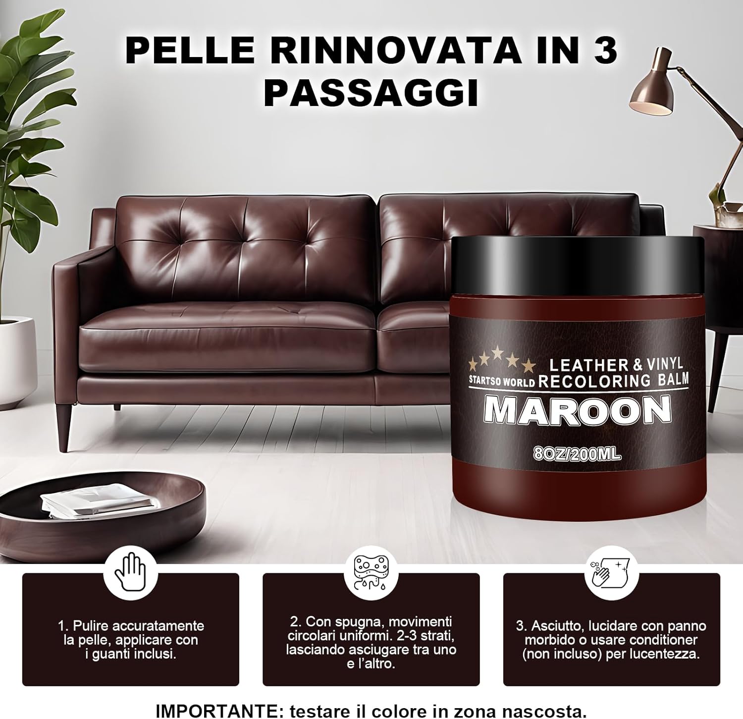 Thumbnail 5 de STARTSO WORLD Riparazione Pelle 200ml 🛋