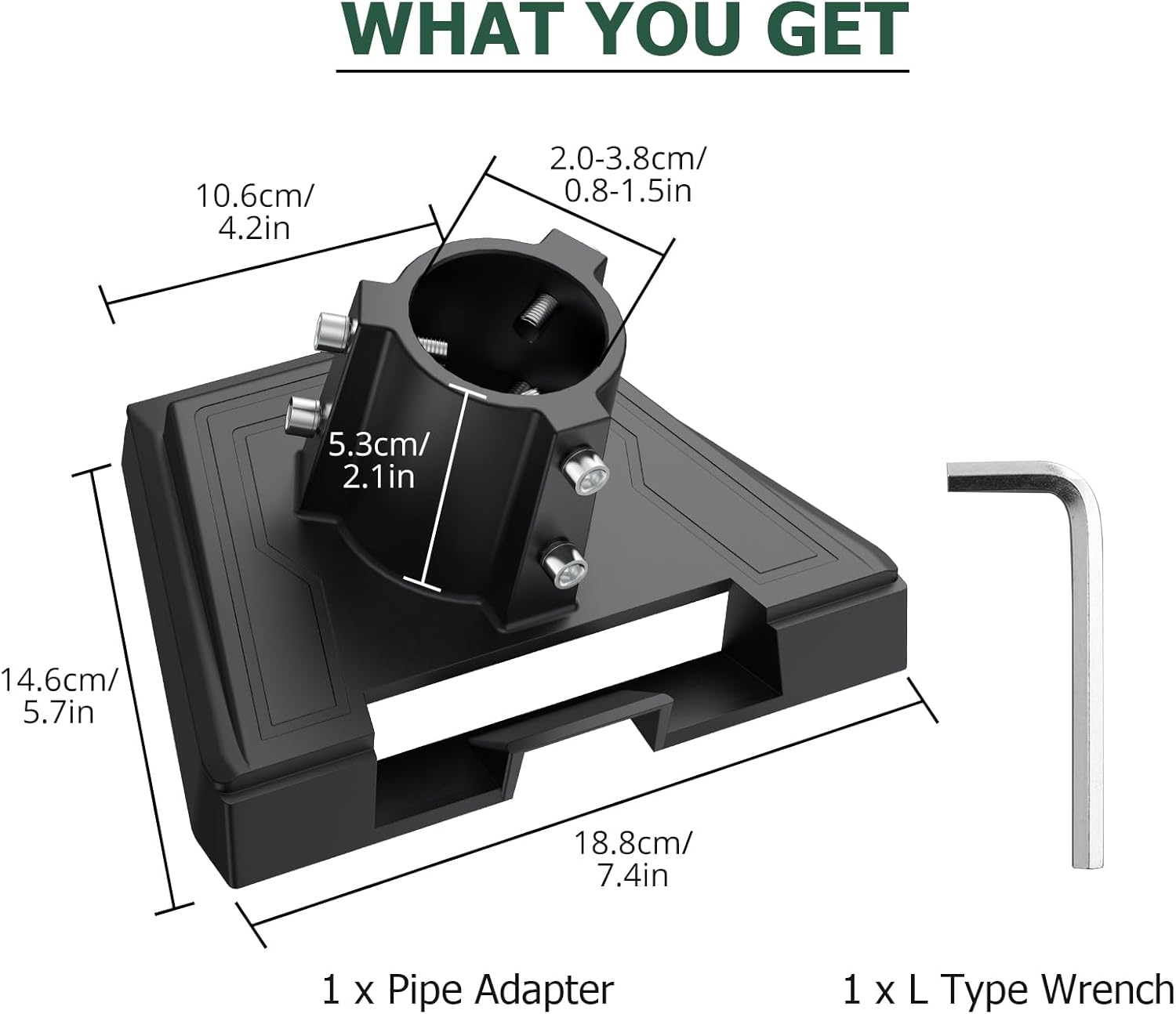 Thumbnail 6 de Starlink Gen 3 Pipe Adapter Mount for Standard Dish – Aluminium Alloy Pole/Mast Mount Plate