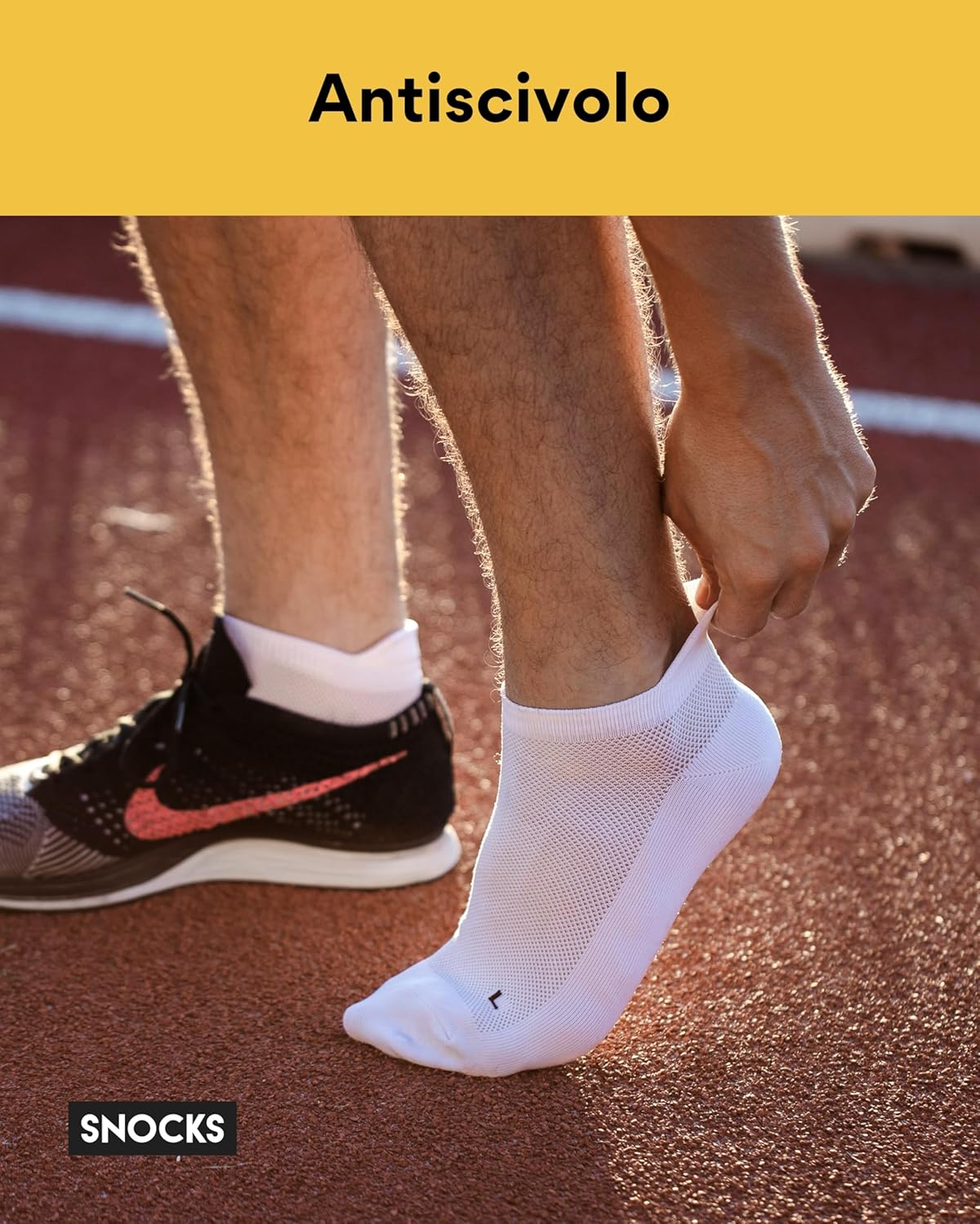 Thumbnail 4 de Snocks 4 paia di calzini running in cotone organico antivesciche e antiscivolo taglia 35-50 (unisex)