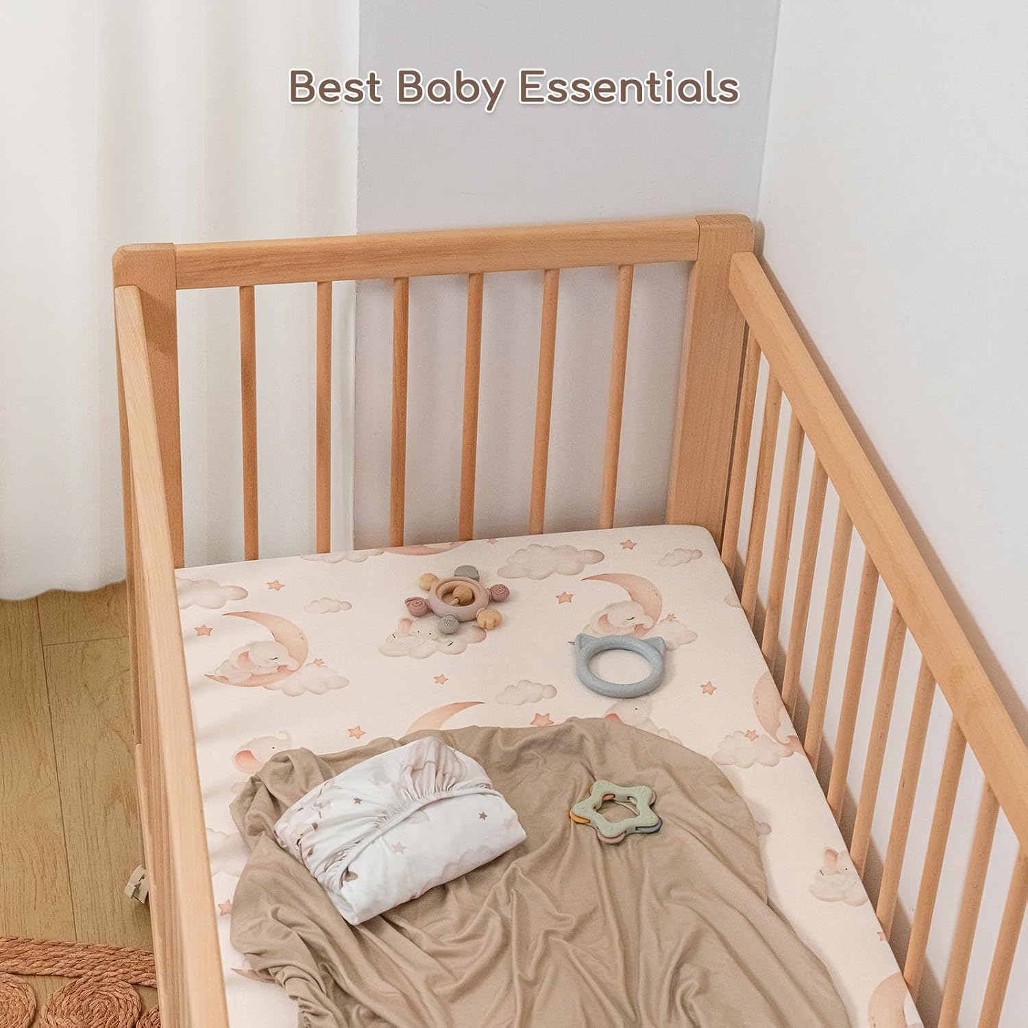 Thumbnail 5 de Yukkidds Next to Me Crib Sheets 83x50cm – 3 Pack in Ultra Soft Microfibre