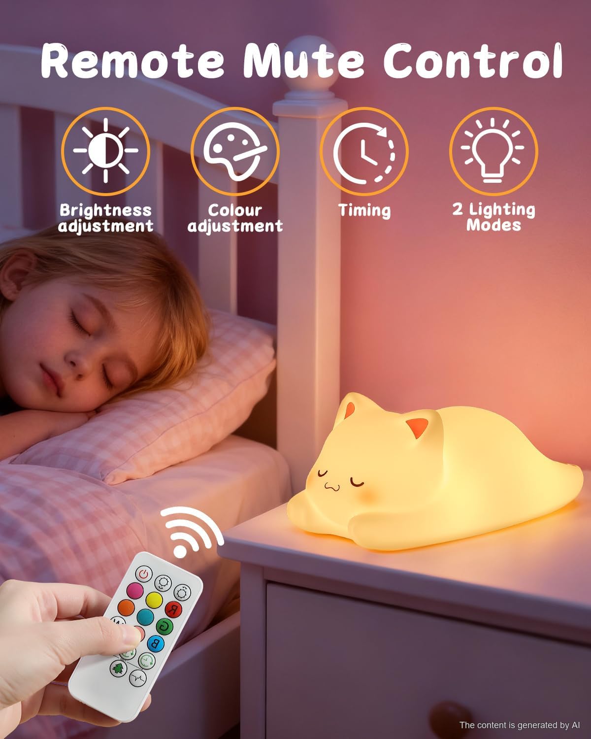 Detalle 1 de ZKLiLi Cat Night Light Cat-01-remote