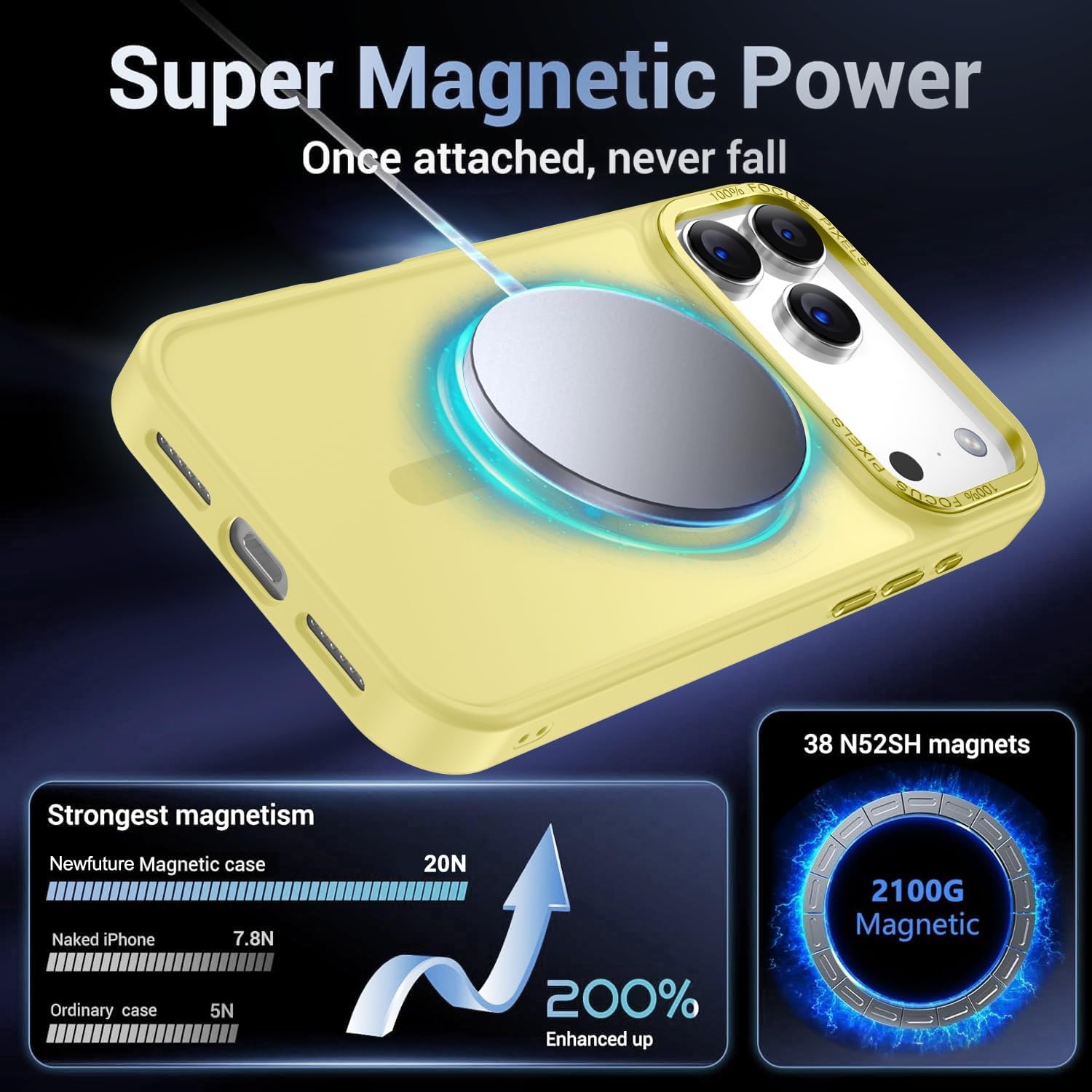 Thumbnail 2 de Newfuture Magnetic Case for iPhone 17 Pro with Military-Grade Protection