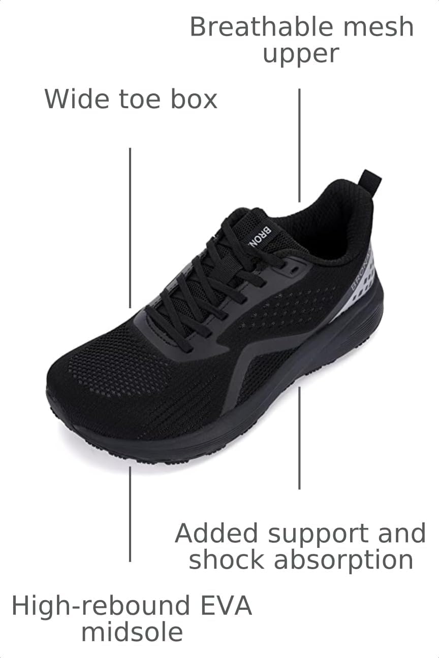 Thumbnail 2 de BRONAX Men's Wide Cushioned Supportive Road Running Shoes