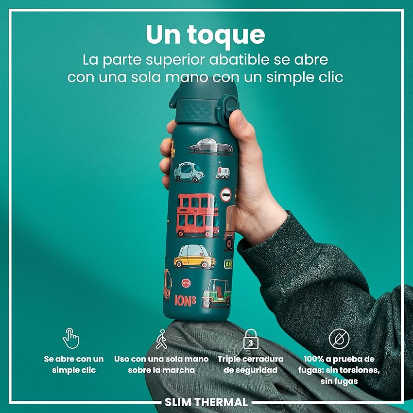 Detalle de ion8 Botella Térmica de Acero Inoxidable 500ml 🚰