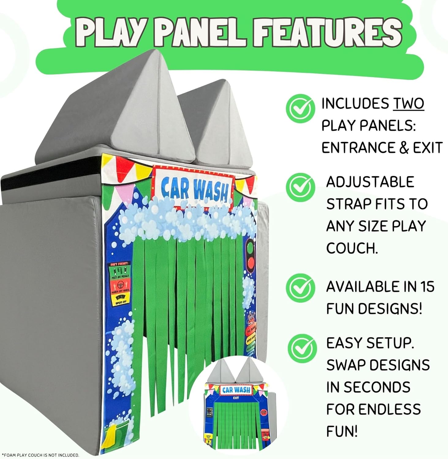Detalle 2 de Couch Swag Play Panel Car Wash