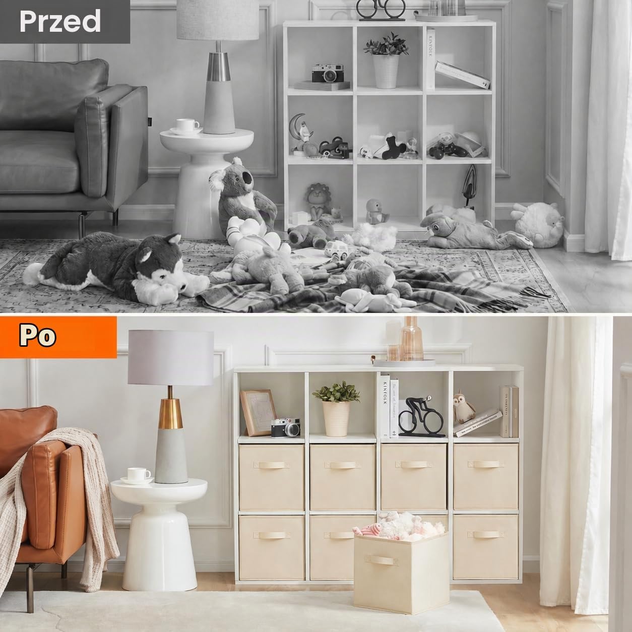 Thumbnail 6 de Lifewit LHLF230211KHC – składane kosze materiałowe z uchwytami, 6 sztuk, beżowe