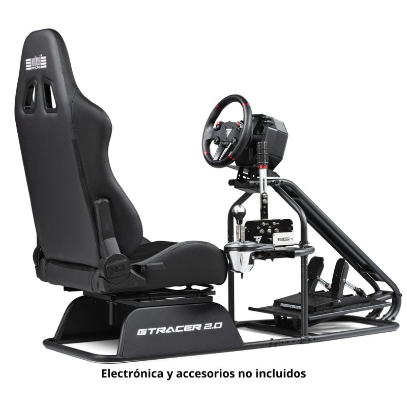 Detalle de next-level GTRacer 2.0 cockpit de simulación