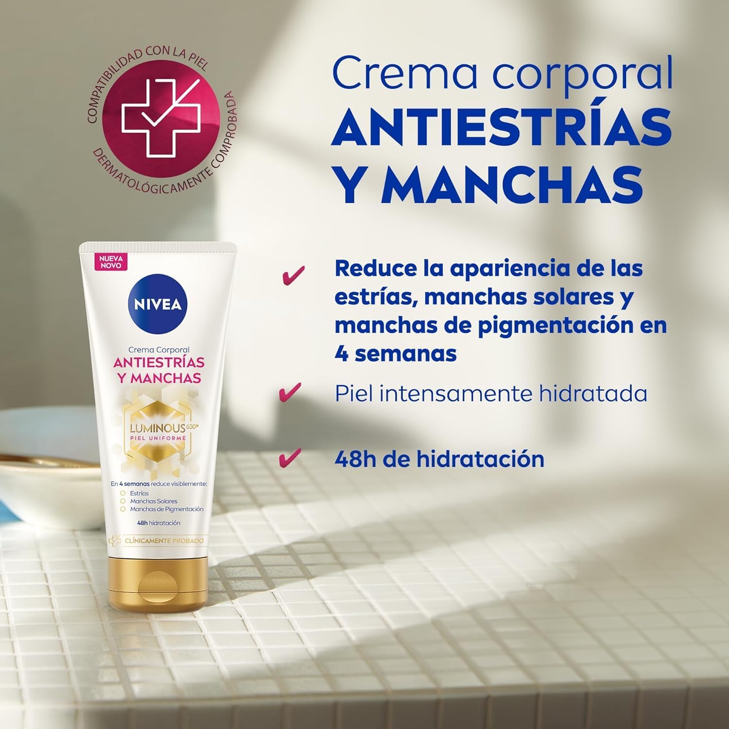 Detalle 2 de NIVEA Luminous 630 Crema Antiestrías y Manchas 💧