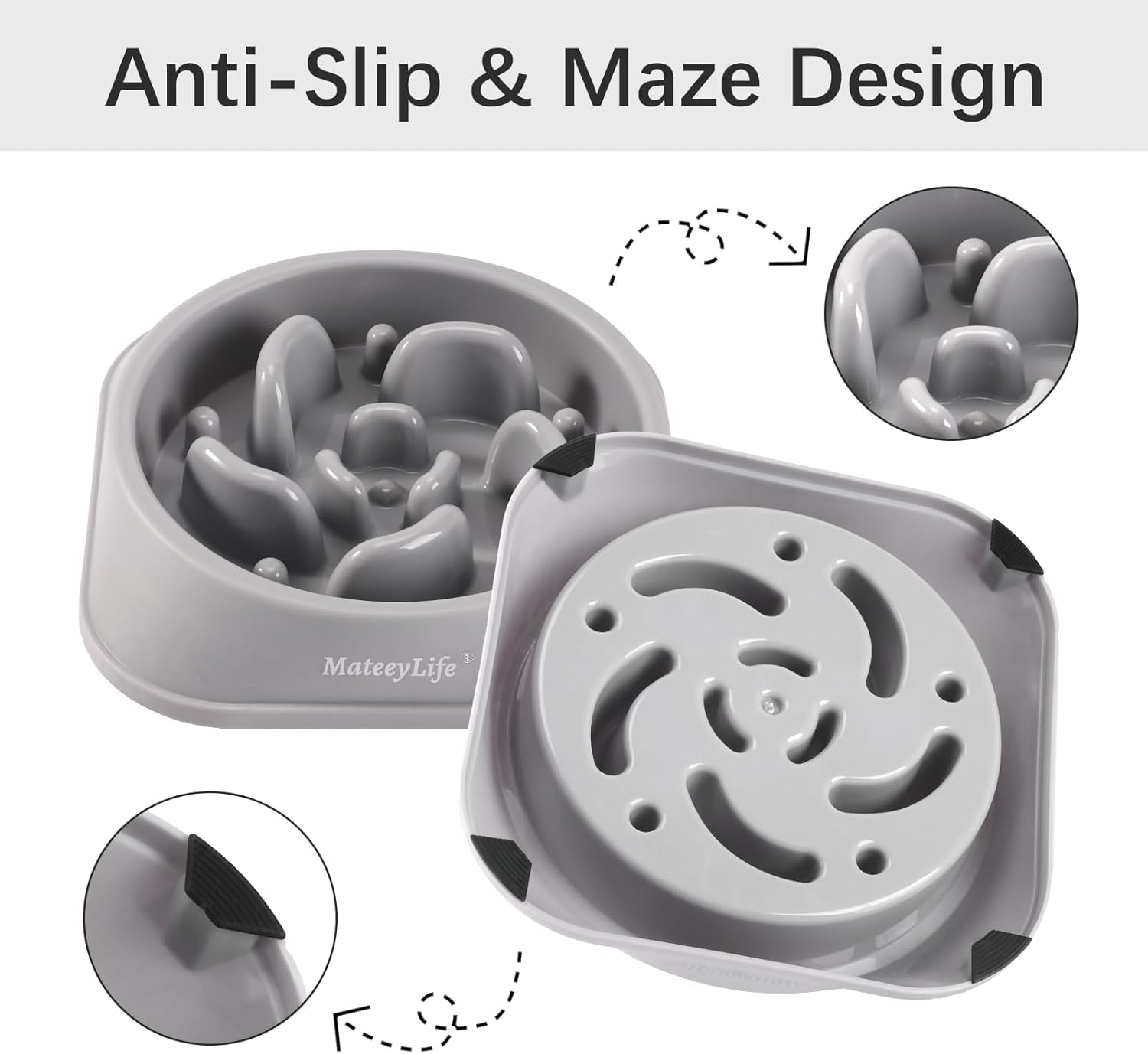 Thumbnail 3 de MateeyLife ciotole per cani con alimentazione lenta anti-soffocamento e labirinto antiscivolo