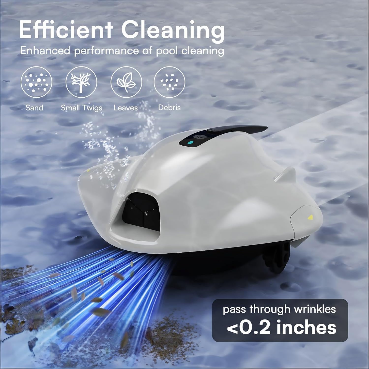 Detalle 2 de Lydsto S2 Robot Piscina Senza Fili: pulizia di fondo e pareti fino a 1.614 m² con doppio sistema