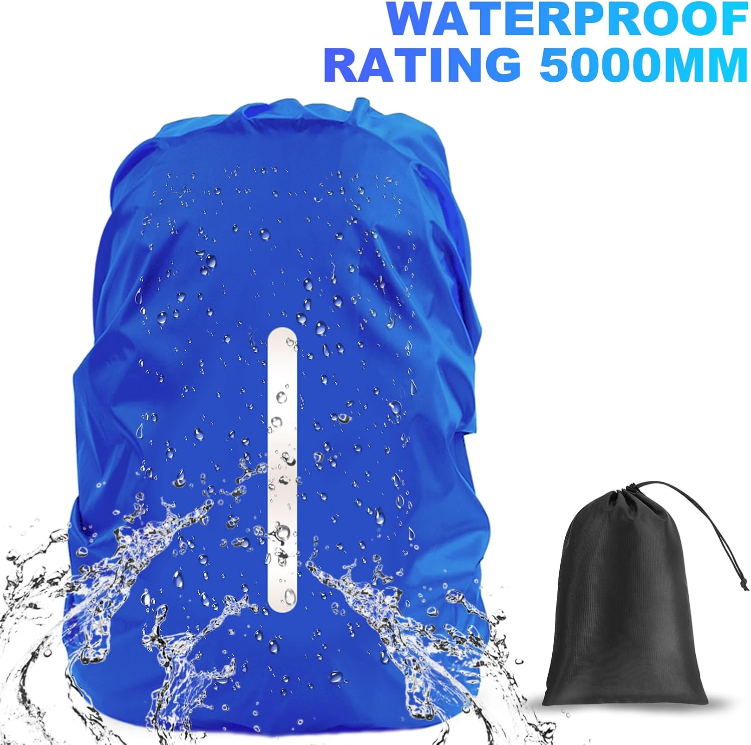 Detalle de LAMA Waterproof Rain Cover for Backpack – Reflective rucksack cover for hiking, travel & commuting
