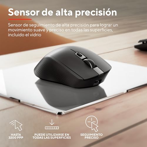 Thumbnail 4 de Trust Ozaa+ Ratón inalámbrico multidispositivo Bluetooth y 2,4 GHz 🎧