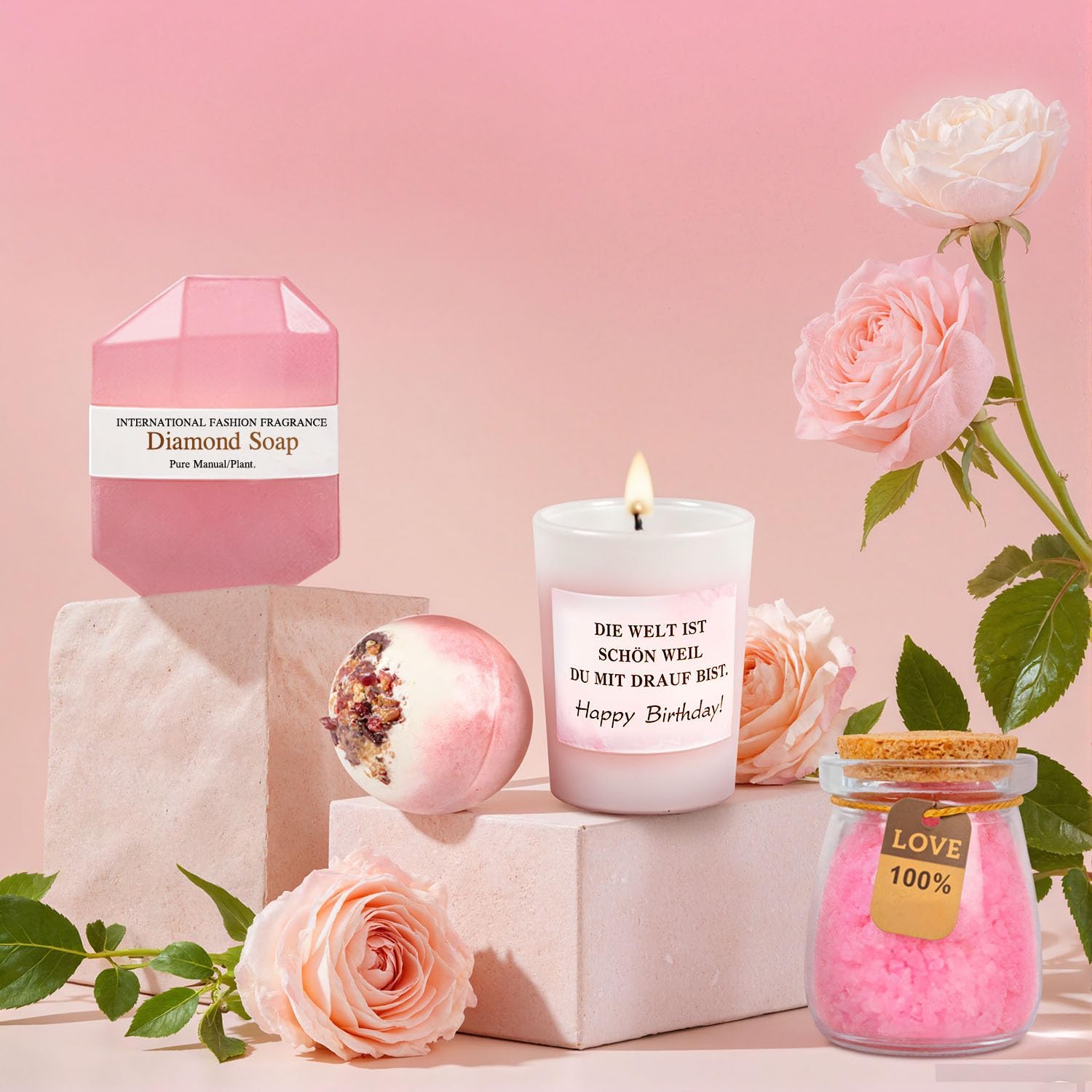 Detalle de Giftota Geburtstagsgeschenkset für Frauen – personalisierte Wellness-Überraschung