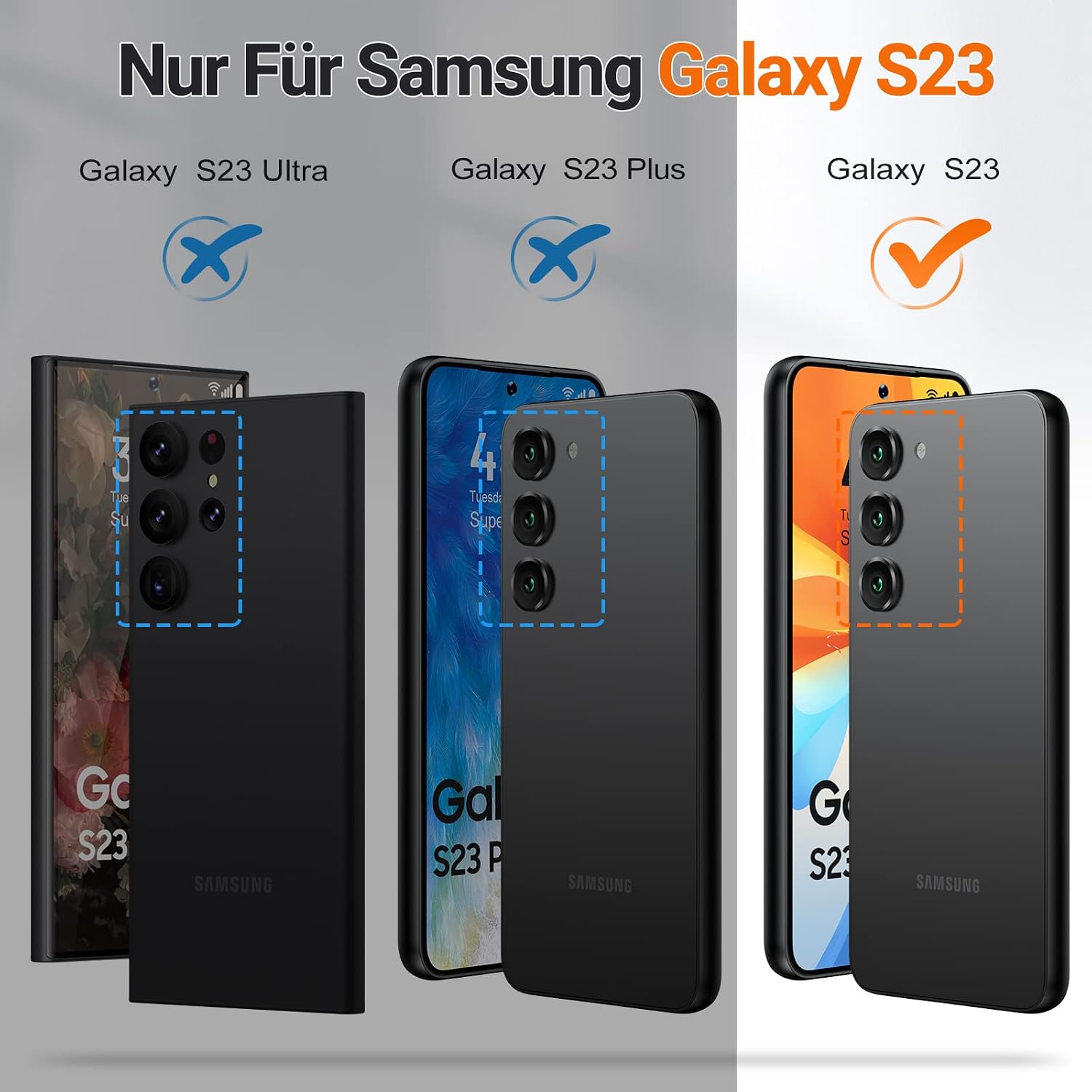 Thumbnail 5 de KOVASIA Galaxy S23 Hülle mit 360° Ständer