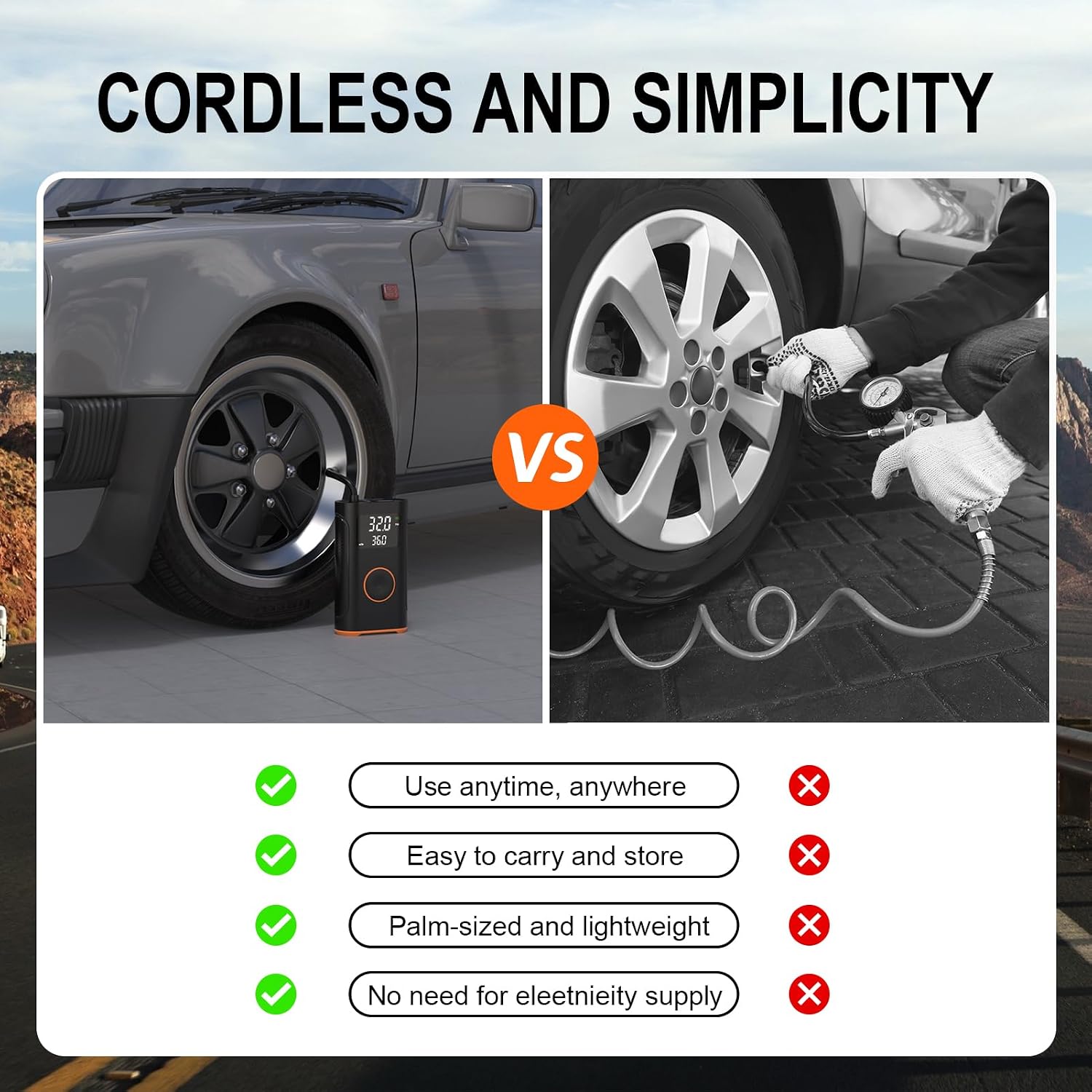 Thumbnail 4 de ZSX Tire Inflator 160 PSI Portable Air Compressor