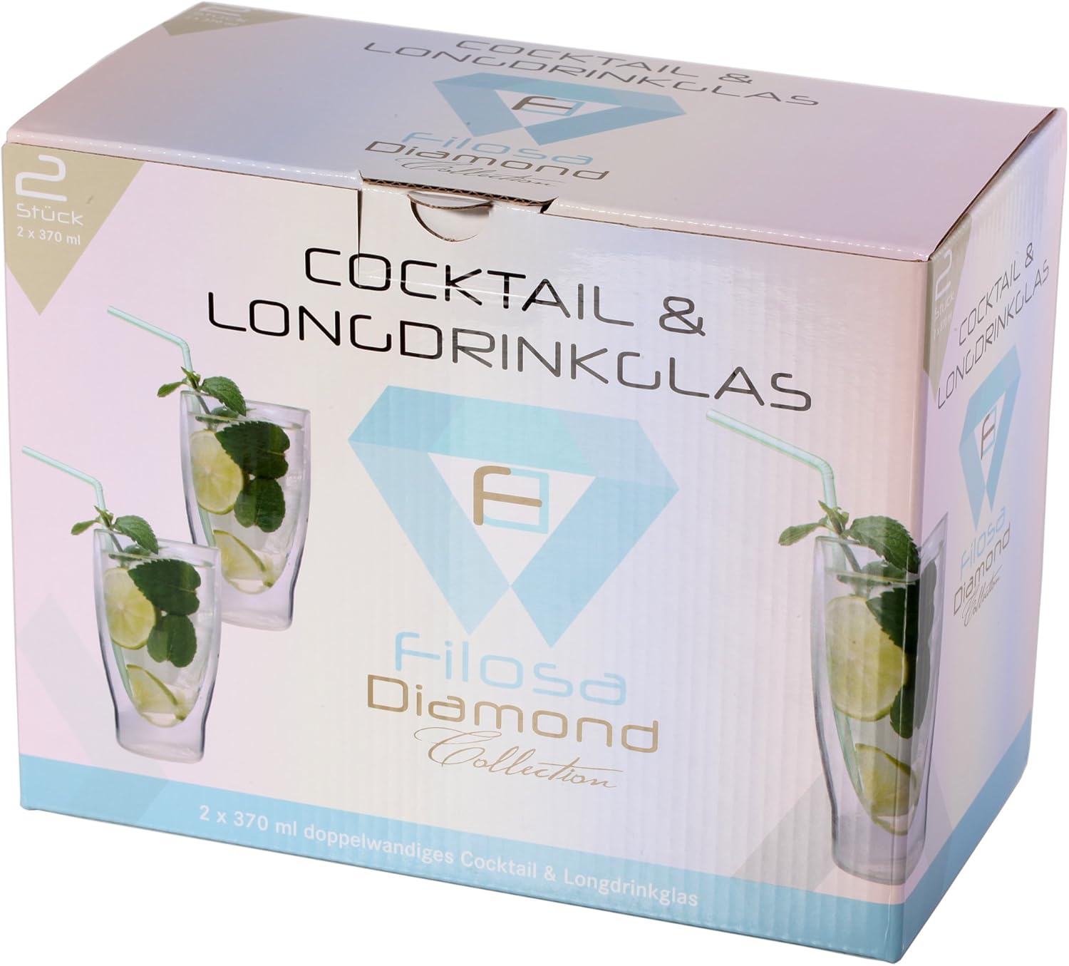 Thumbnail 2 de Feelino: 2 Copas XXL de Cóctel 370 ml Doble Pared 🍹