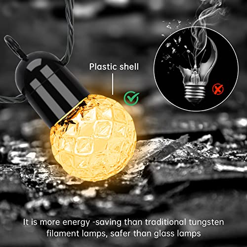 Thumbnail 4 de sylvwin G40 Guirnalda de luces exterior 18 m, 8 modos blanco cálido