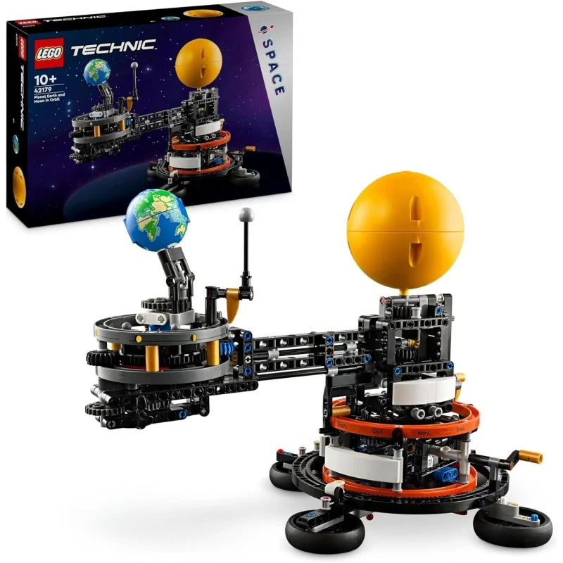Detalle de Lego Technic Planeta Tierra y Luna en Órbita