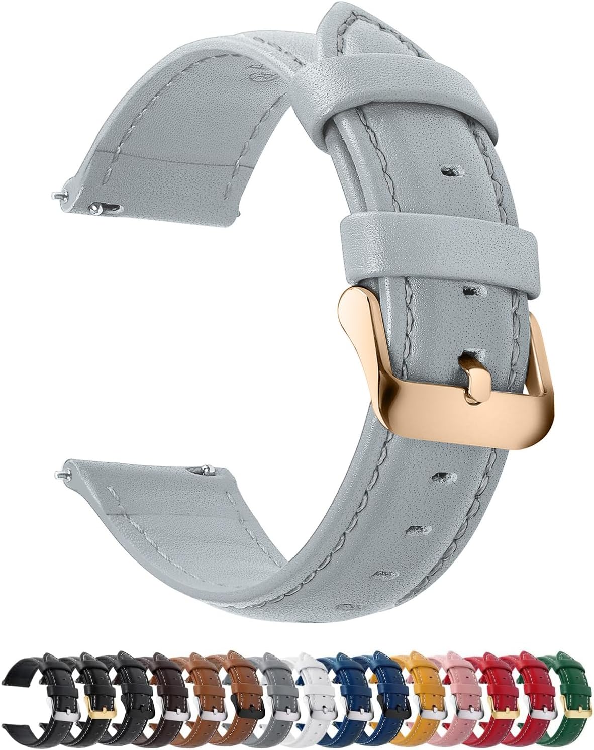 Thumbnail 6 de Fullmosa Cinturino in Pelle 22mm con Quick Release per Orologi e Smartwatch – Nero