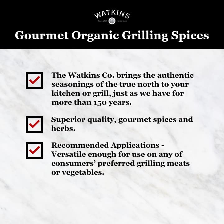 Detalle 1 de Watkins Organic Grilling Garlic & Herb Seasoning, 2.9 oz, USDA Organic