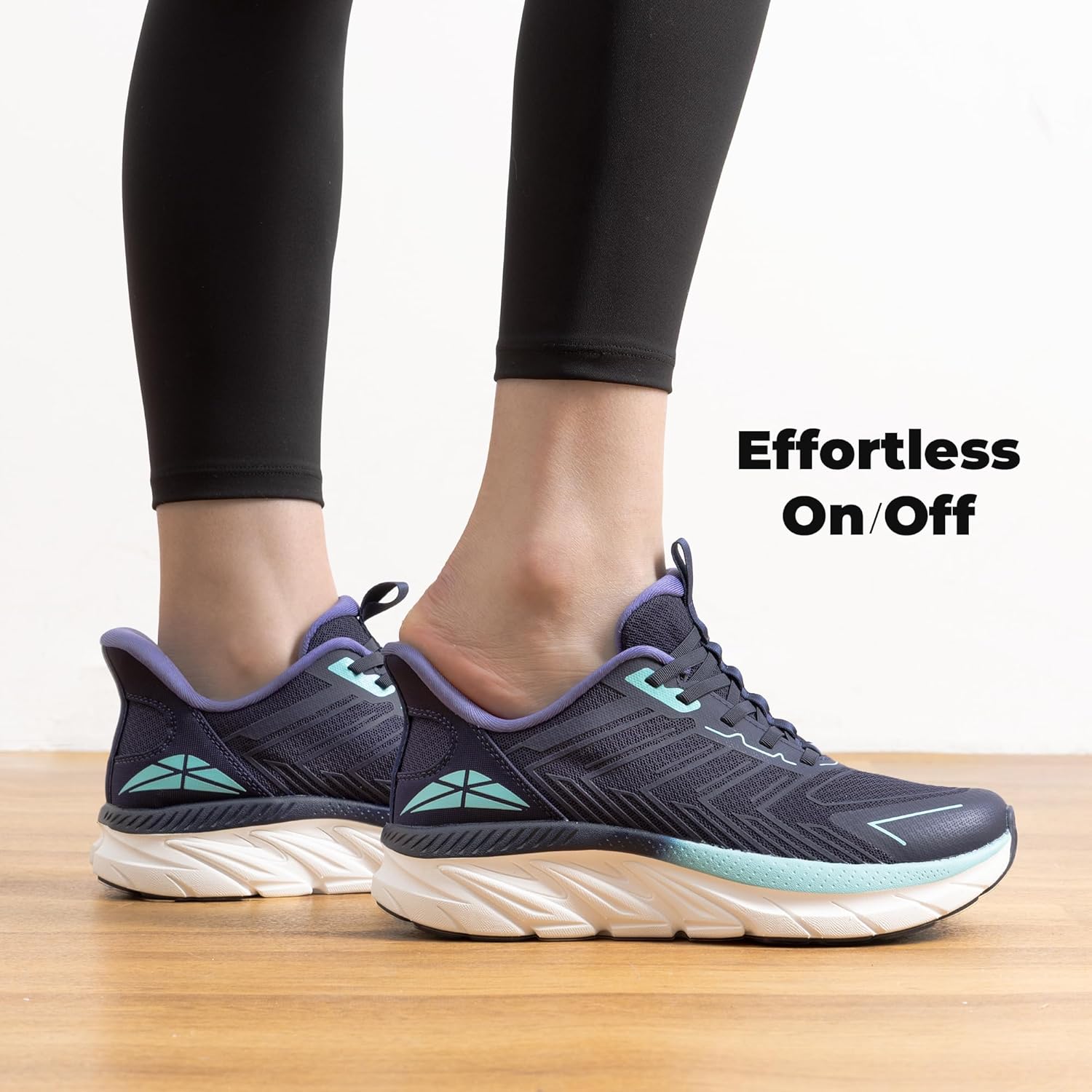 Thumbnail 1 de ALLSWIFIT Slip-On Athletic Sneakers for Women (No-Tie, Breathable, Non-Slip)