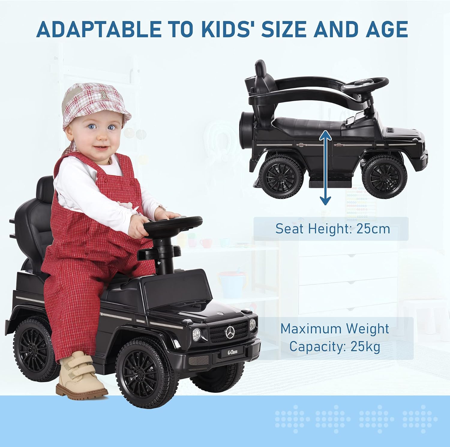 Thumbnail 5 de HOMCOM G350 3‑in‑1 ride‑on push car for toddlers