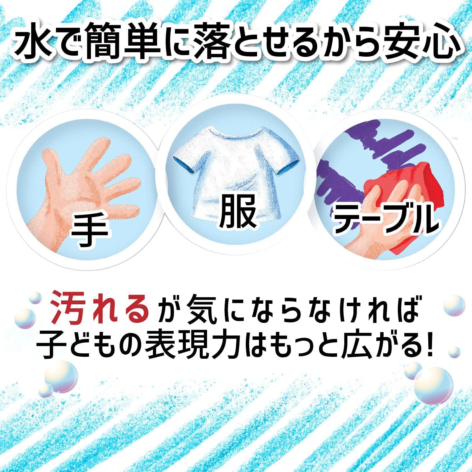 Detalle 2 de クレヨラ 523287 クレヨン 64色セット 水で落とせる・クレヨン削り付き