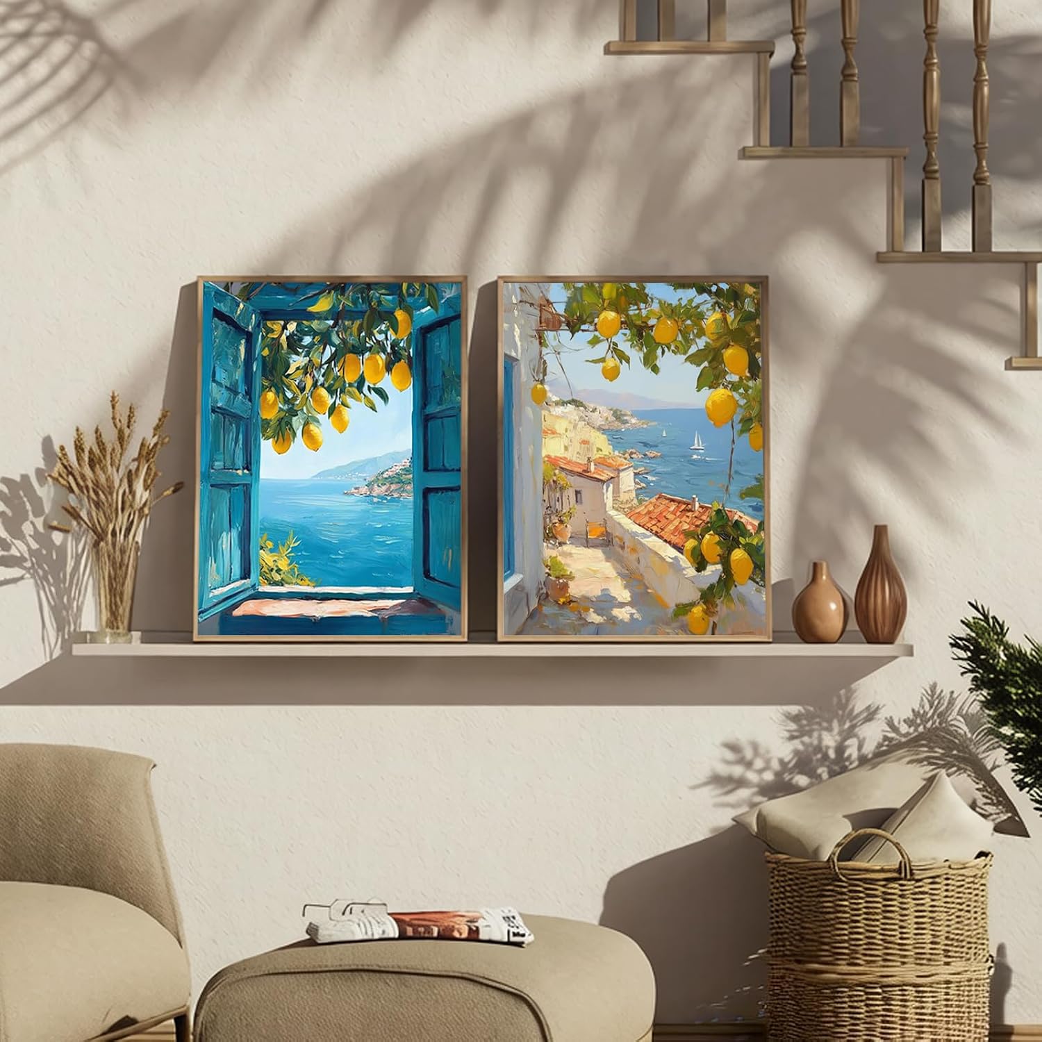 Thumbnail 1 de Yveszomi 2 Pack Paint by Numbers for Adults with Frame: Lemons