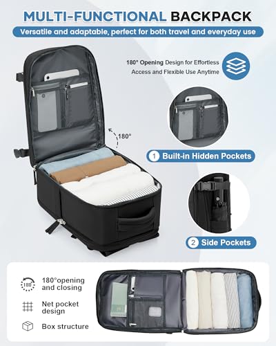 Thumbnail 3 de HPLQQ Mochila de cabina para avión 40x30x20 (Ryanair) impermeable, 24 L con compartimento para portátil y bolsa húmeda