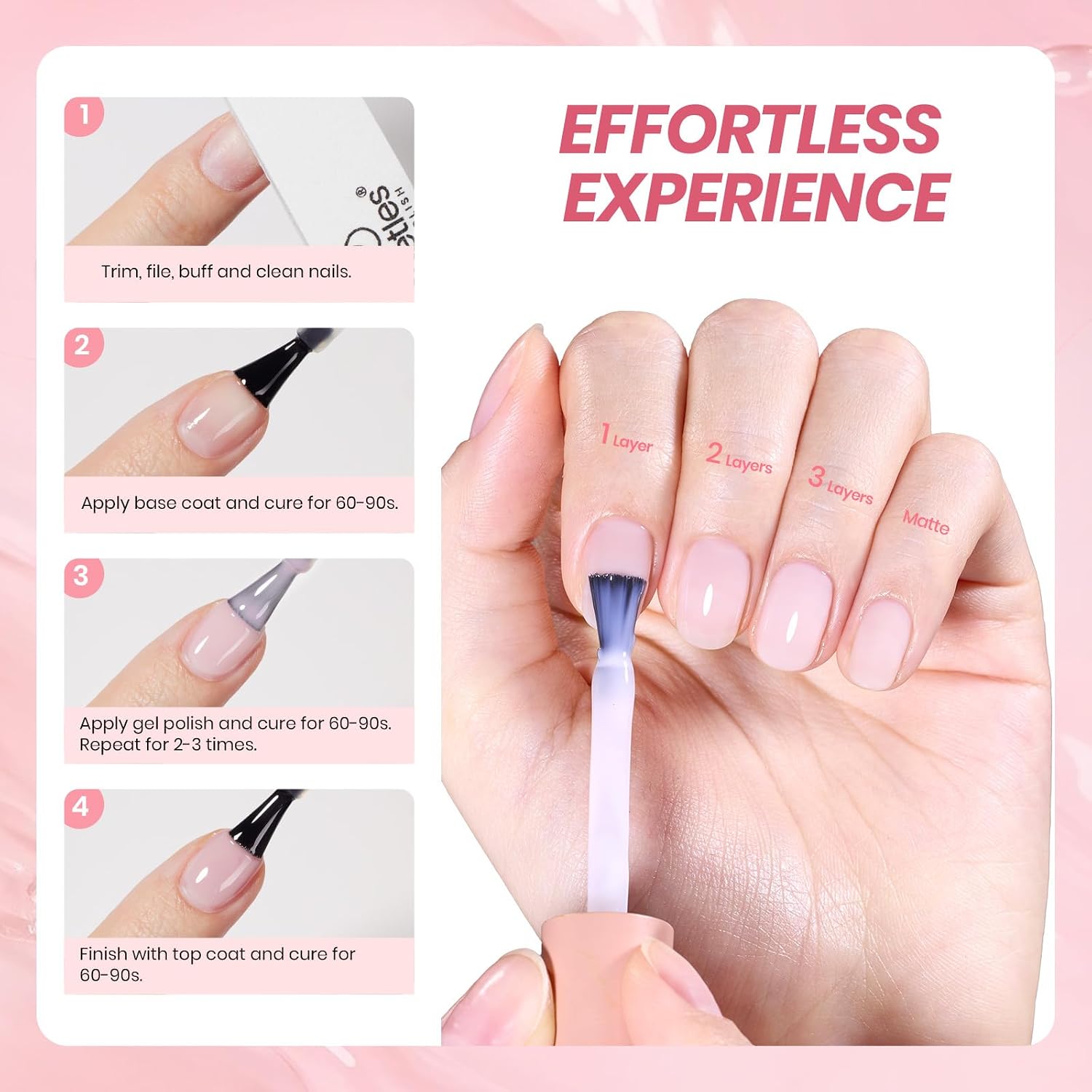 Thumbnail 5 de Beetles Milky Pink Gel Nail Polish 15ml