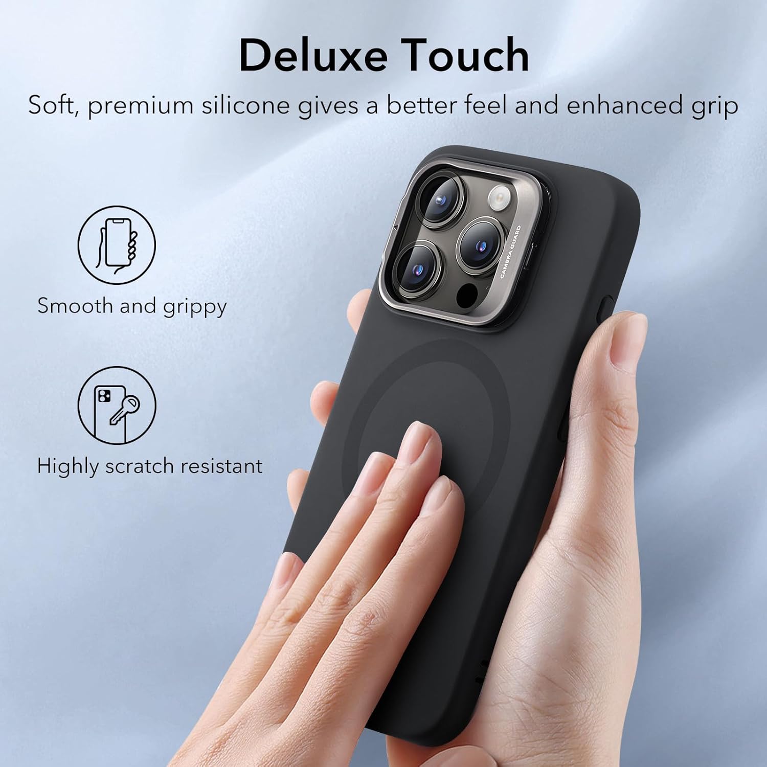 Thumbnail 5 de ESR MagSafe Silicone Case with Stand for iPhone 15 Pro (Cloud Series)
