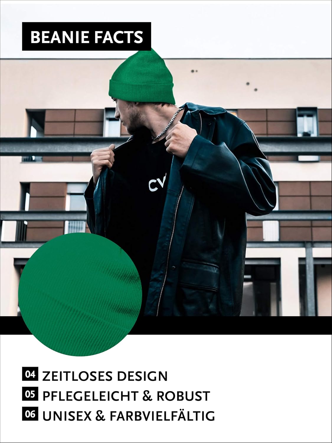 Detalle 2 de DonDon Mütze Beanie klassisch