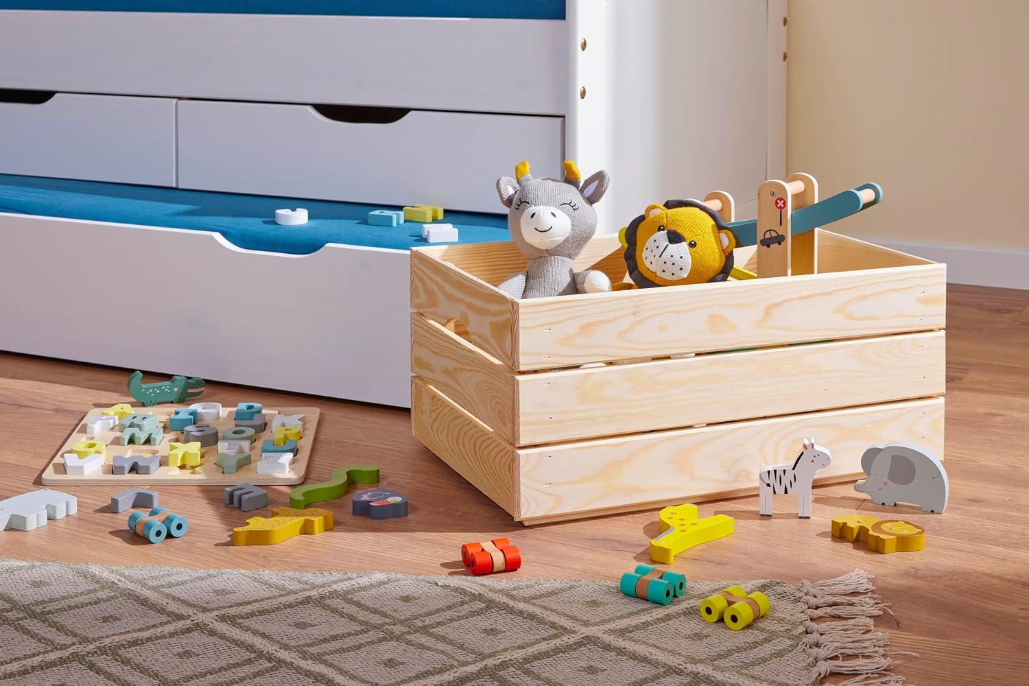 Detalle 2 de Inter Link Holzkiste Stapelkiste 51 x 31,5 x 23 cm