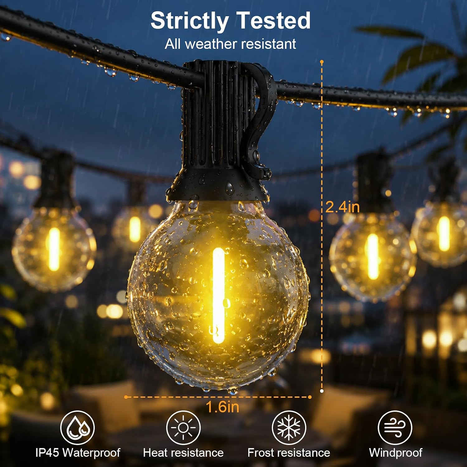 Thumbnail 3 de FARNY CMC-OPG50A LED-lichtslinger, 30 m, 50+2 warmwitte lampjes