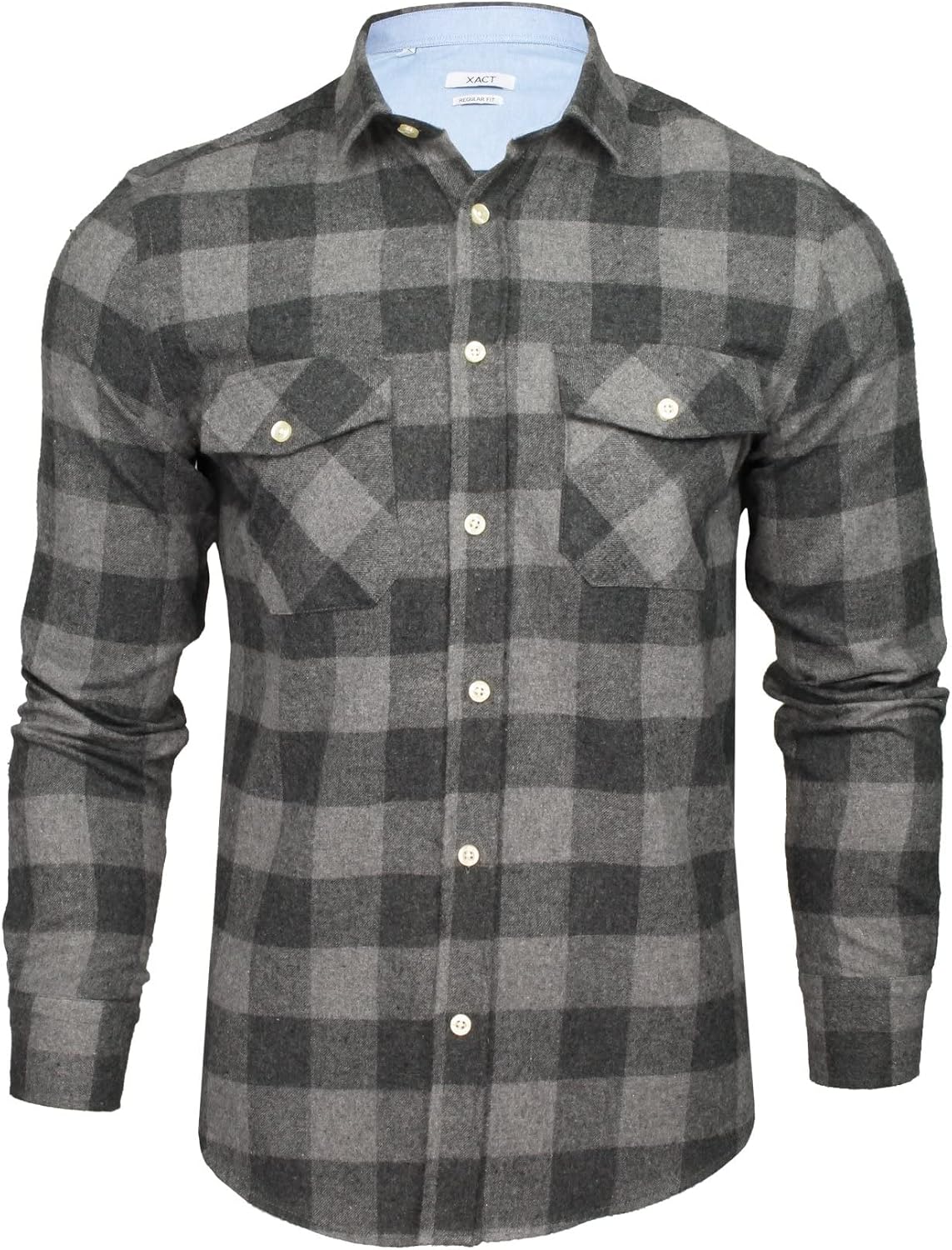 Thumbnail 4 de Xact Men's Soft Flannel Buffalo Check Shirt, Long Sleeves, Regular Fit