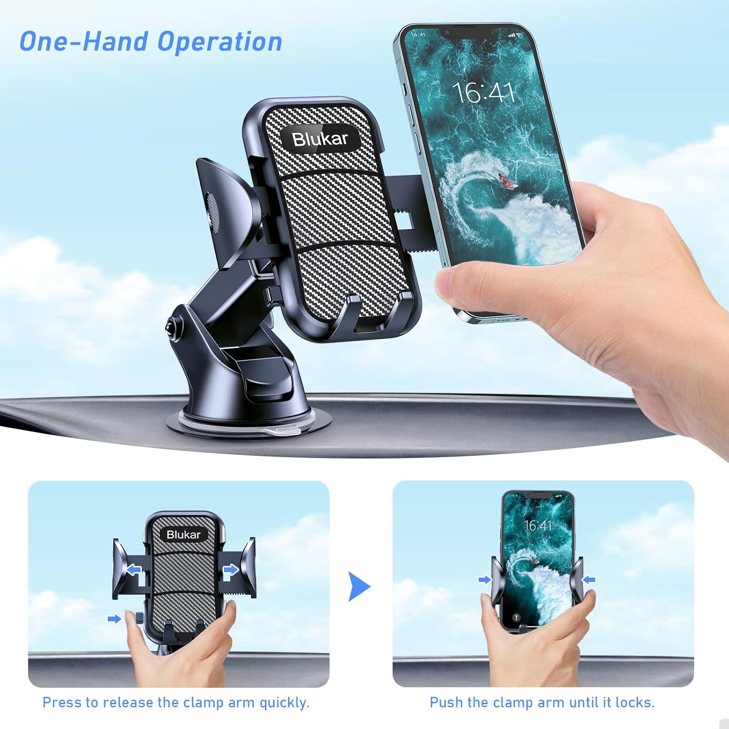 Thumbnail 3 de Blukar Car Phone Holder 360° rotation