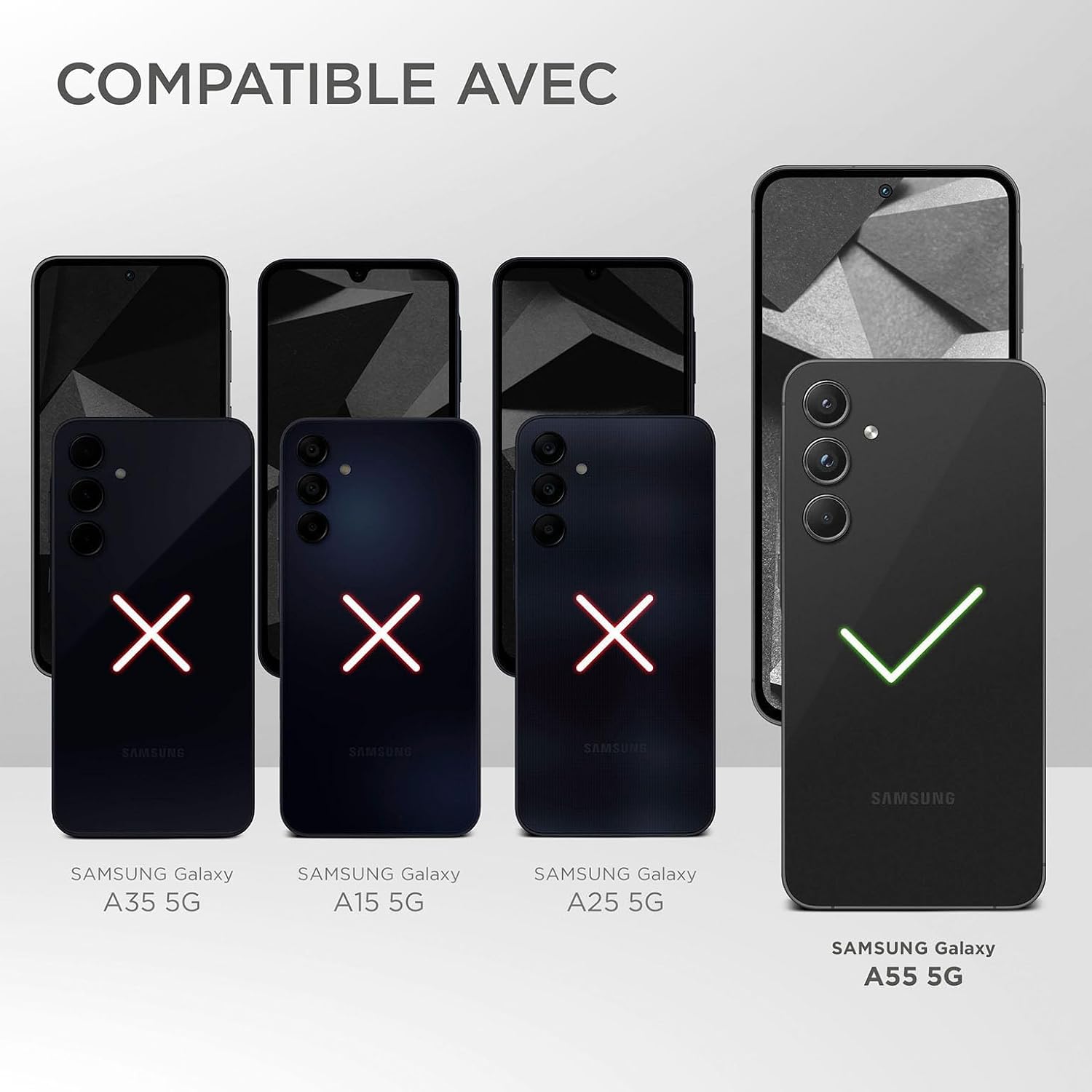 Thumbnail 6 de ONEFLOW Coque de protection souple pour Samsung Galaxy A55 5G – Silicone taupe avec protection appareil photo et écran