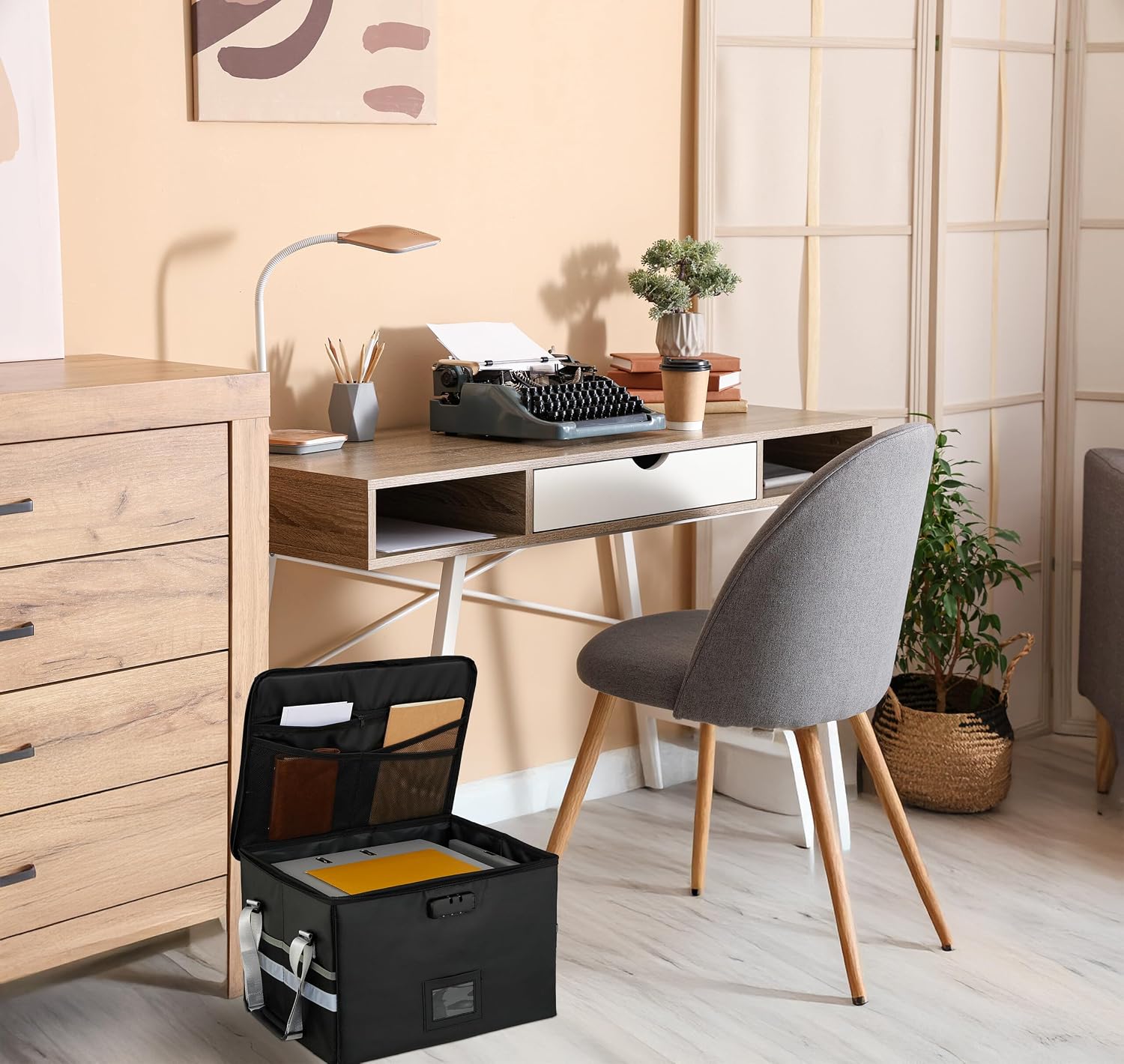 Thumbnail 1 de Relaxdays Fireproof A4 Document Case, Waterproof with 3-Digit Combination Lock
