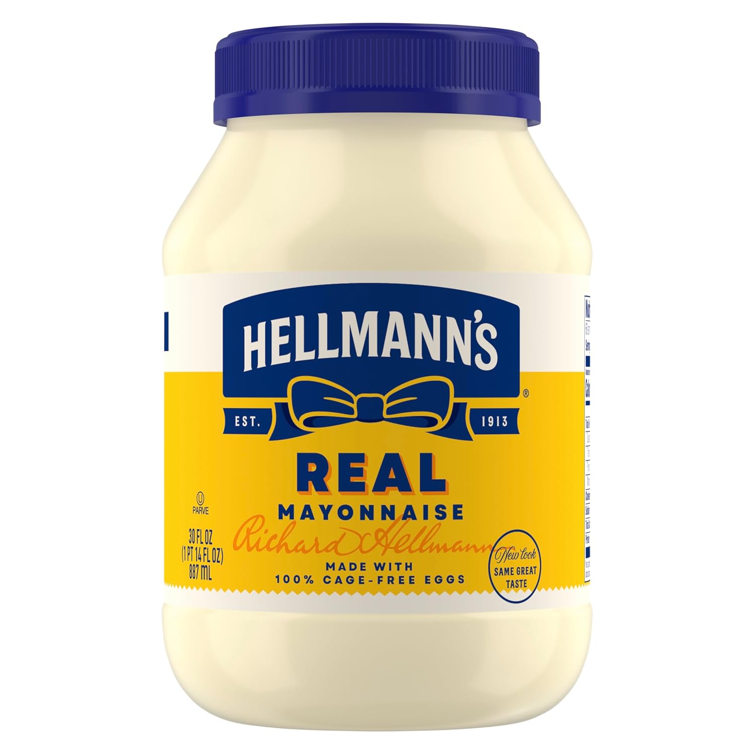 Detalle de Hellmann's Ad-bm11-74627 Real Mayonnaise 30 oz Jar, Gluten-Free