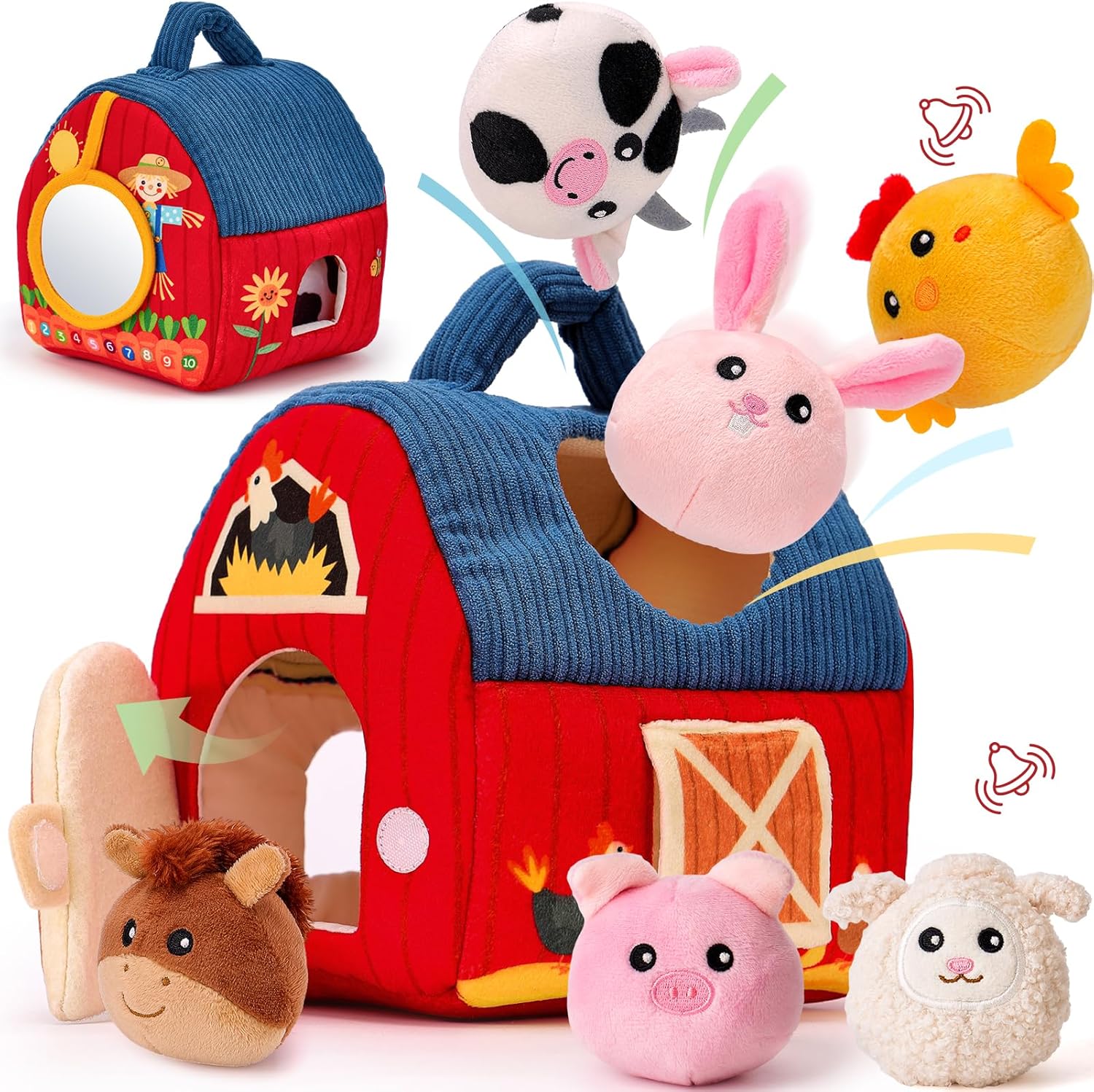 Detalle de hahaland Baby Toys Farm Animals sensory set