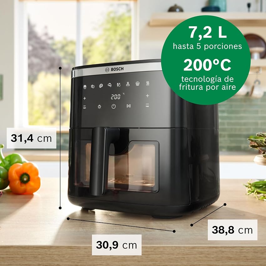 Detalle de Bosch MAF671B0 Freidora de aire Serie 6 XXL 🌀