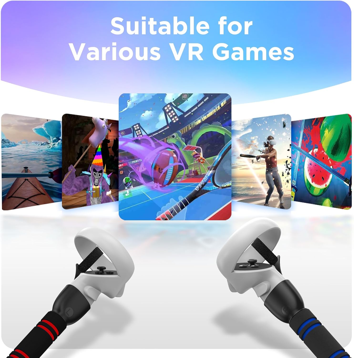 Thumbnail 4 de YOGES Handle Attachments for Quest 2 VR Controllers