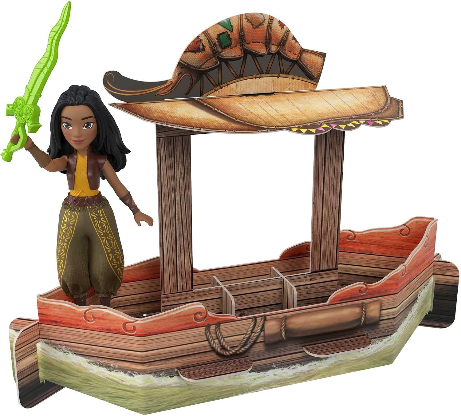 Detalle de Mattel HLX24 Raya och den sista draken – lekset med sju figurer