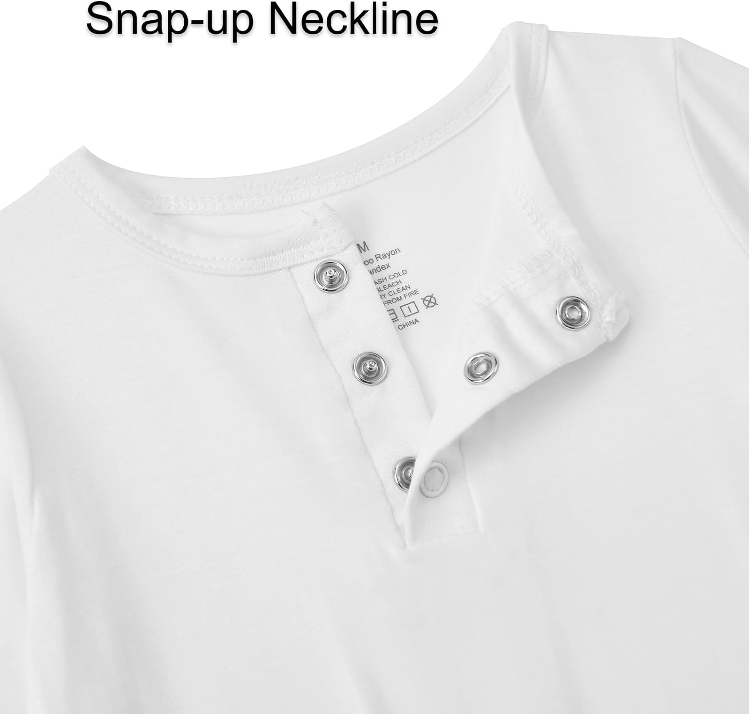 Thumbnail 3 de Exemaba Baby Bamboo Viscose Footless Sleepsuit (2-way zipper) with Mitten Cuffs, White, 3–6 Months