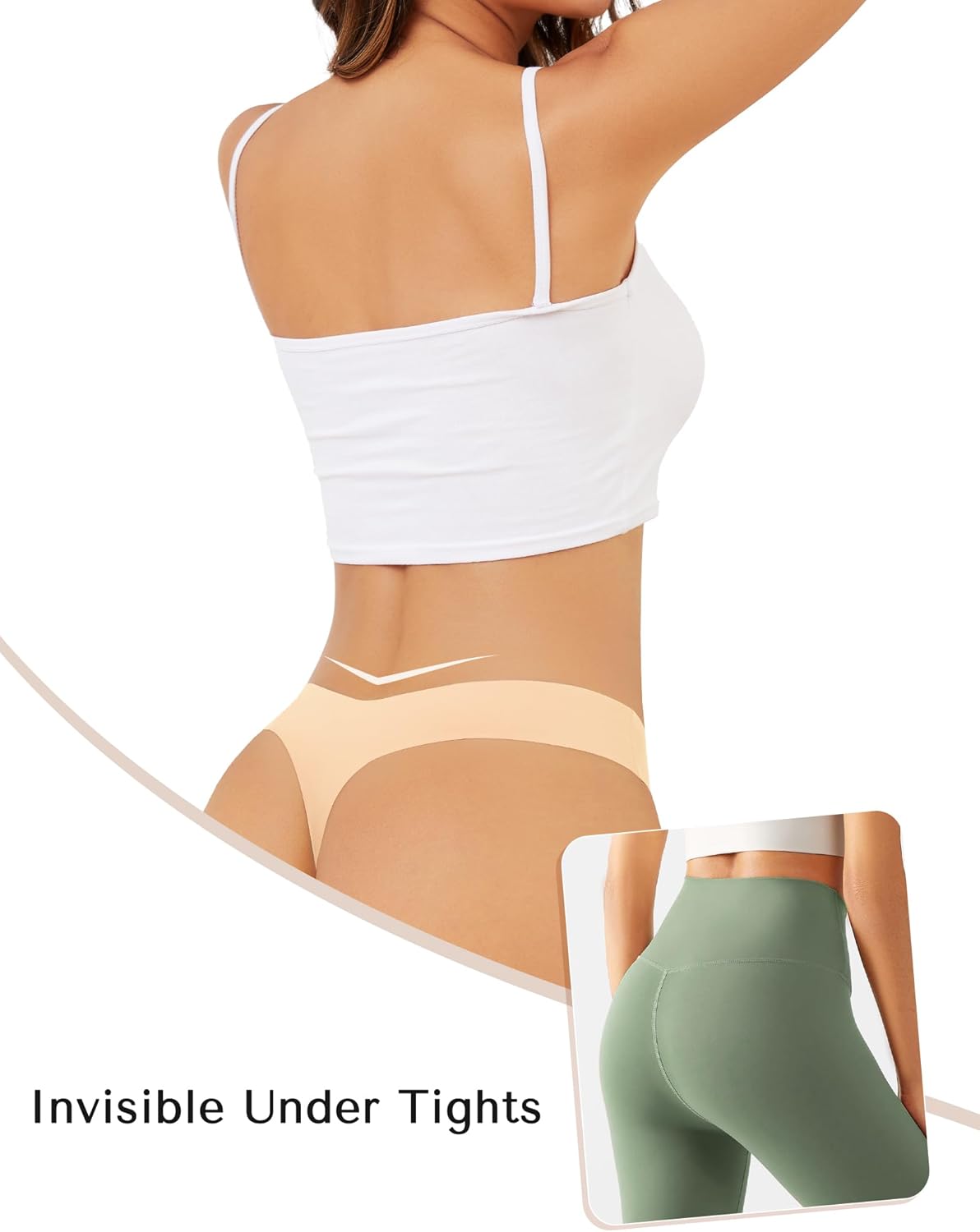 Thumbnail 5 de VOENXE Seamless String Tanga Damen – niedrige Taille, 5er-Pack