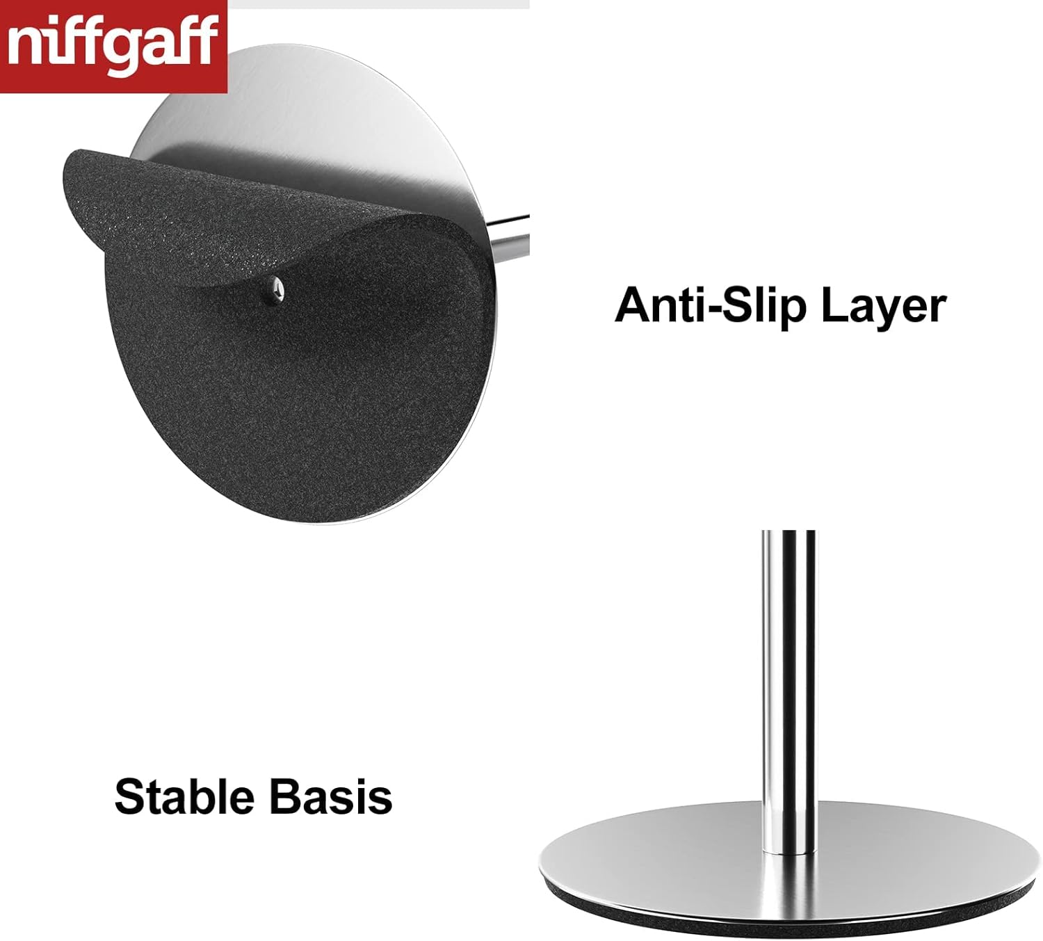 Thumbnail 5 de Stainless Steel Toilet Roll Holder Stand 23.2cm