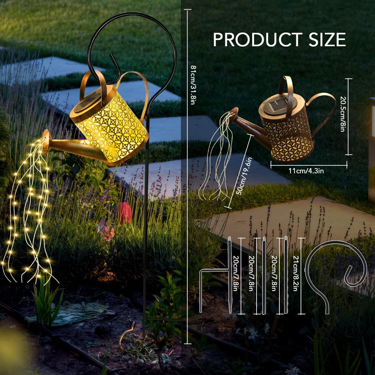 Thumbnail 6 de GLOBAL GOLDEN Solar Watering Can Light 7–10h