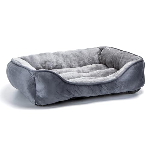 Nobleza cama para perro lavable mediano 67x57 cm antideslizante con relleno de fibras suaves