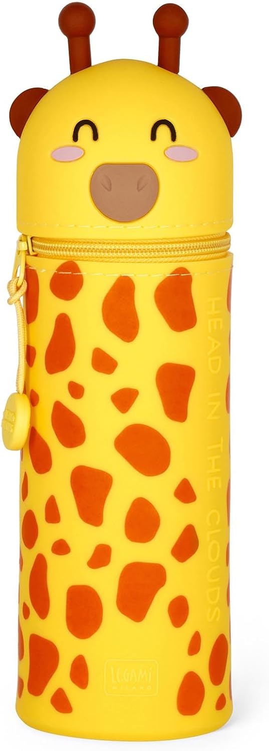 Detalle de Legami Kawaii 2-in-1-etui van zachte siliconen, giraffe, 18,5 cm