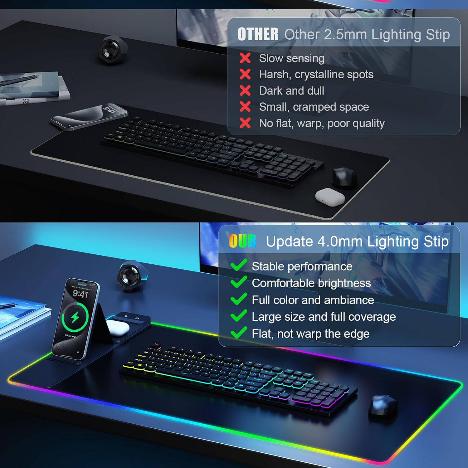 Thumbnail 6 de Wireless Charging Desk Mat 15W Mousepad